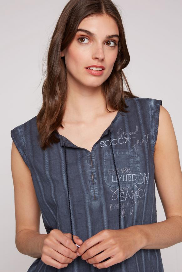 Ärmellose Bluse mit Rücken-Artwork