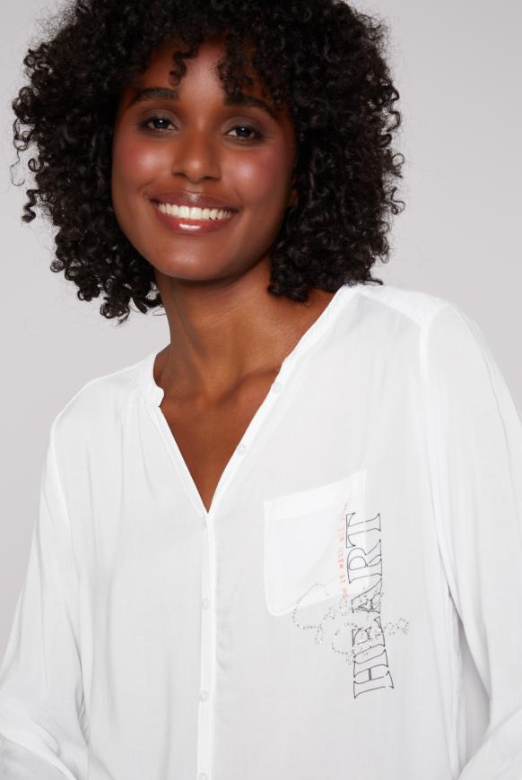 Belly-Bluse mit Rücken-Artwork