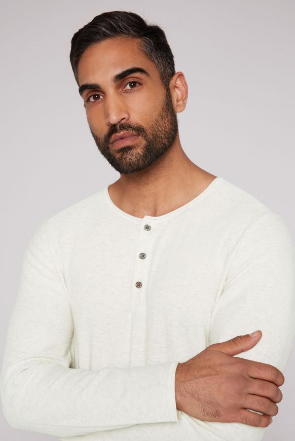 Henley-Shirt aus Feinstrick