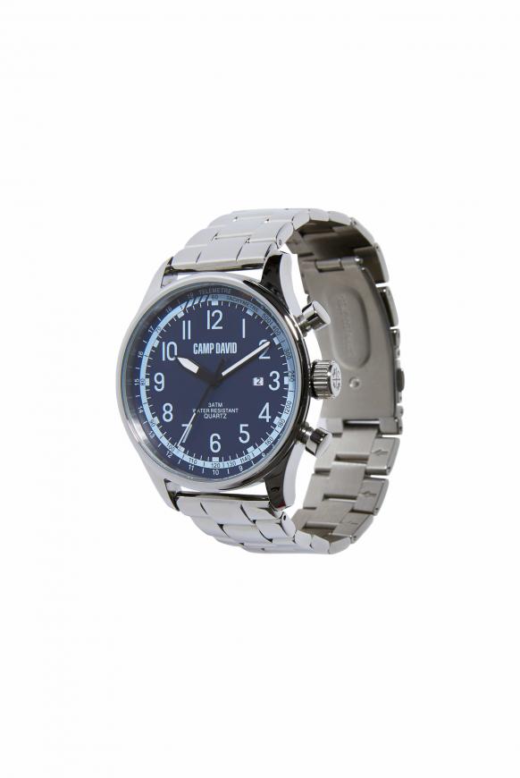 Herrenuhr mit Gliederarmband aus Stahl