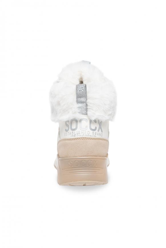 High Top Sneaker mit Fake-Fur-Schaft