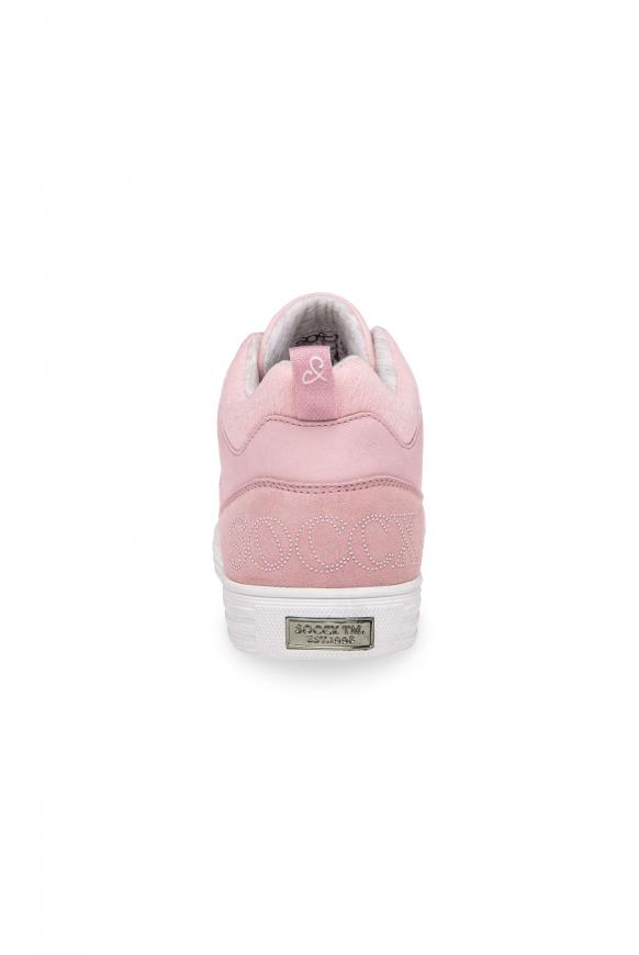 High Top Sneaker mit Logo und Glitzer-Details