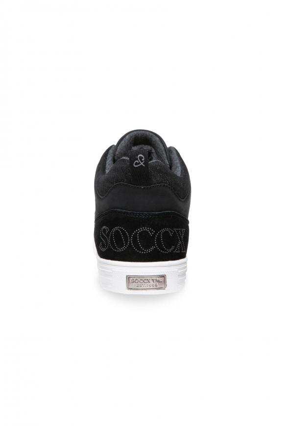 High Top Sneaker mit Logo und Glitzer-Details