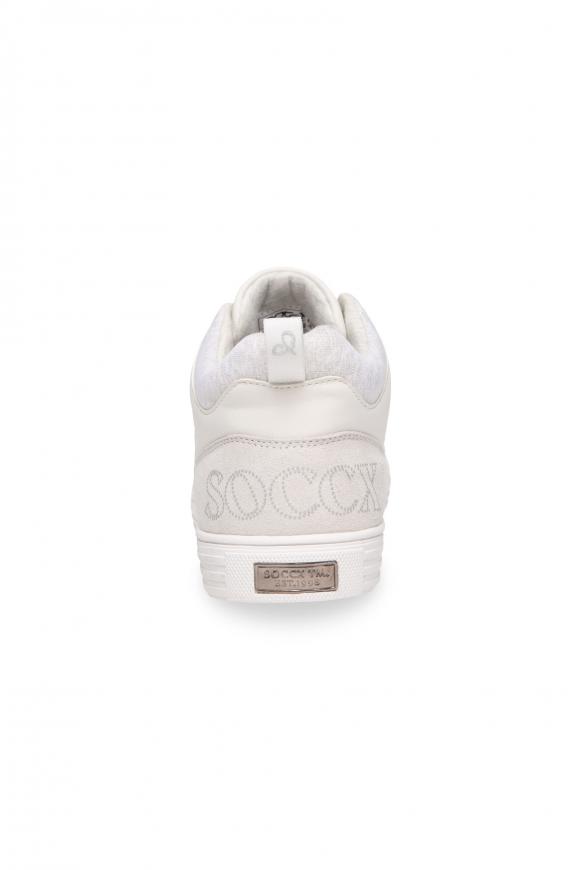 High Top Sneaker mit Logo und Glitzer-Details