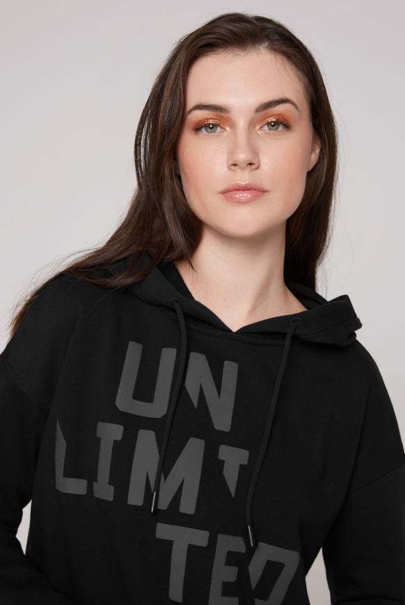 Hoodie mit tonigem Rubber Print