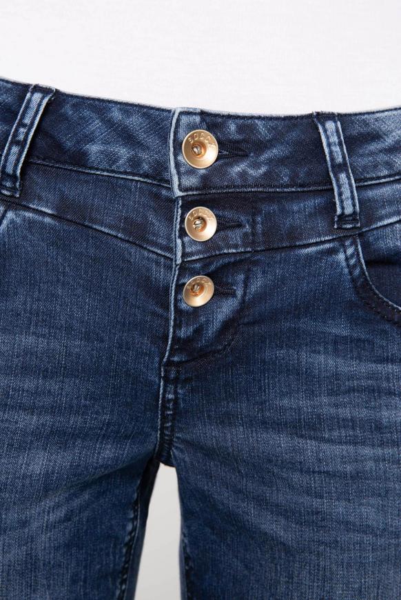 Jeans MI:RA mit Knopfleiste und Tape