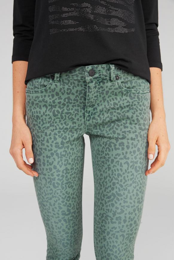 Jeans MI:RA mit Leo Print