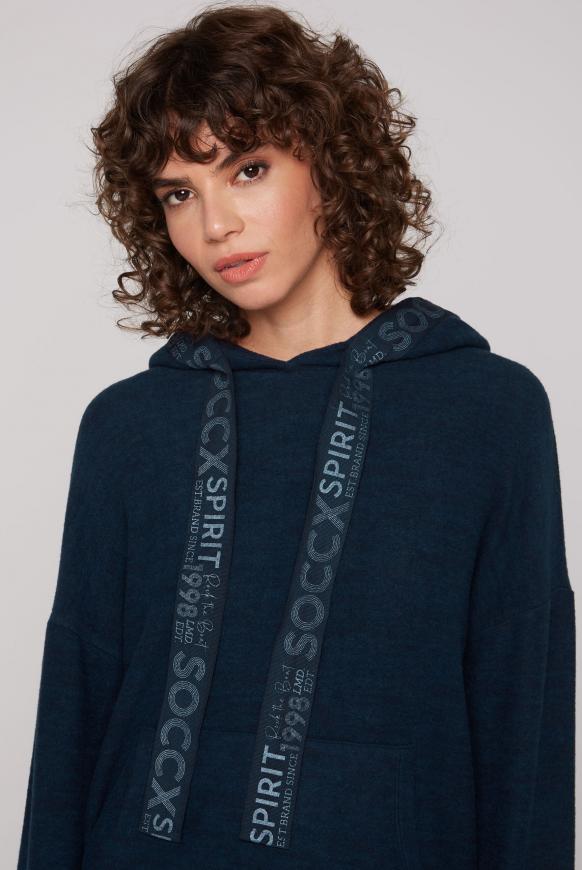 Kapuzenpullover mit Logo-Tape