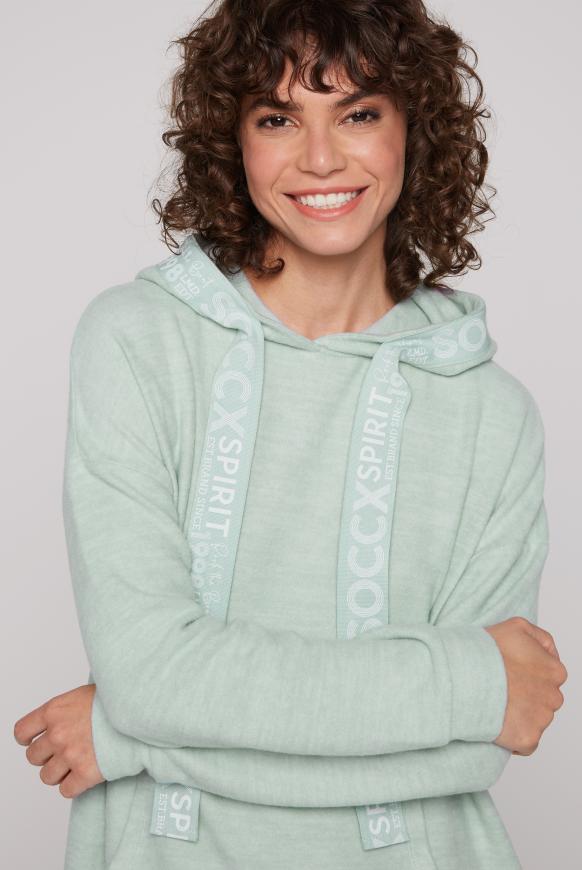 Kapuzenpullover mit Logo-Tape