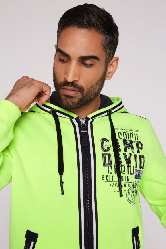 Kapuzensweatjacke mit Tapes und Artworks
