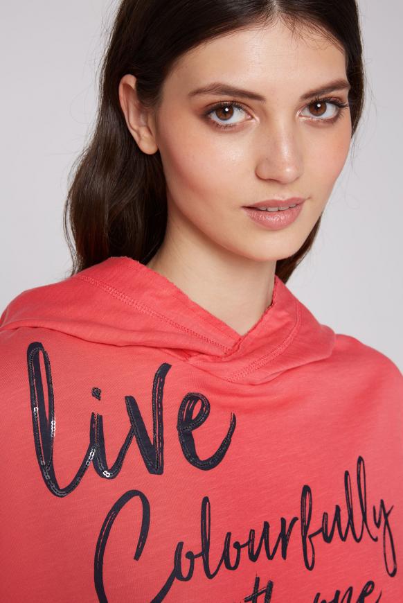 Kapuzensweatshirt mit kurzen Ärmeln