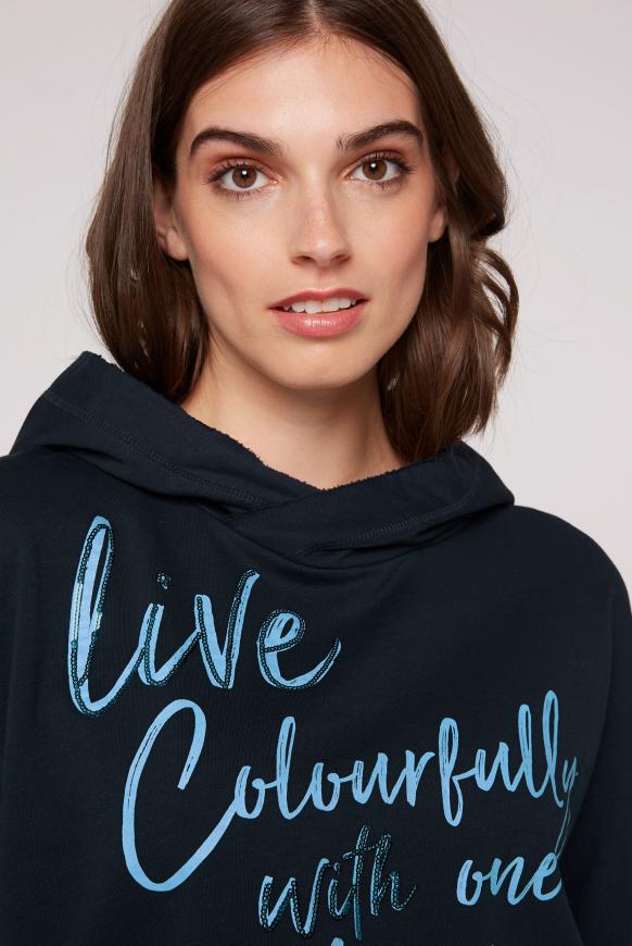 Kapuzensweatshirt mit kurzen Ärmeln