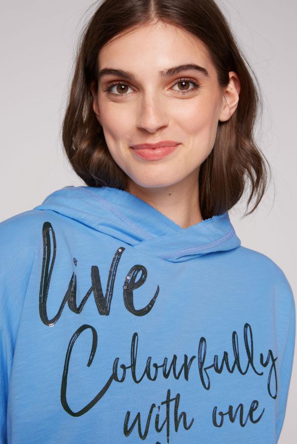 Kapuzensweatshirt mit kurzen Ärmeln