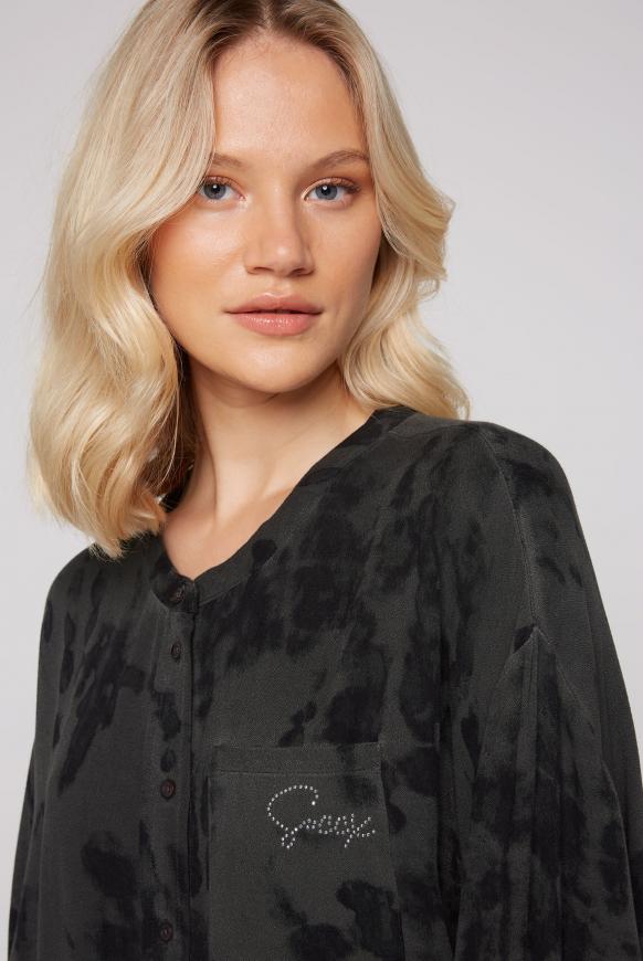 Langarmbluse mit All Over Print