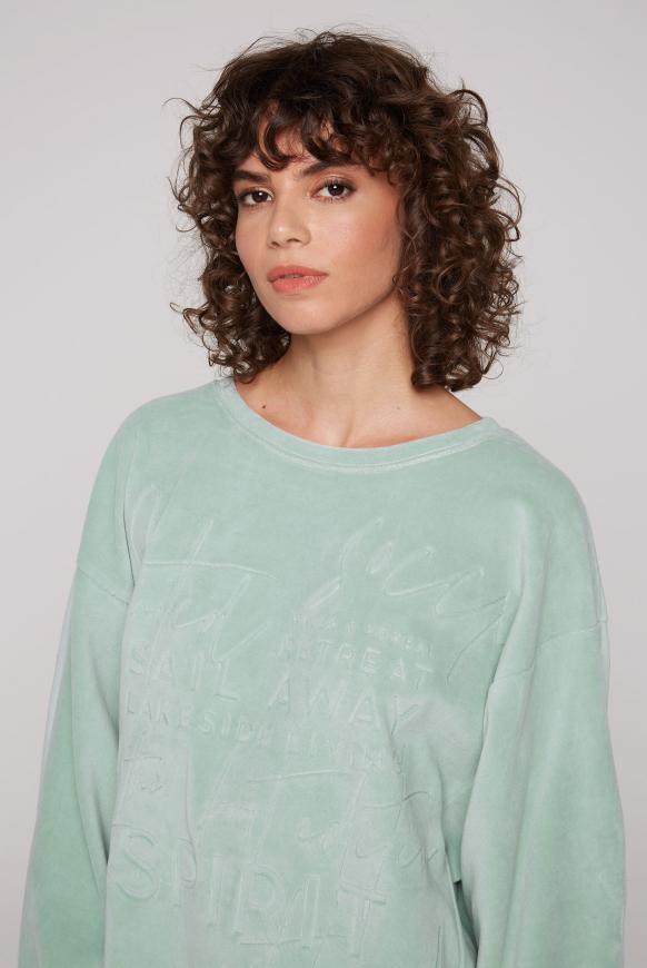 Nicki-Sweatshirt Oversized mit Artwork