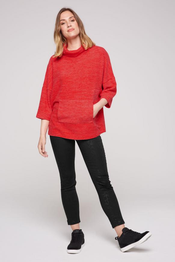 Oversized-Pullover mit Kängurutasche