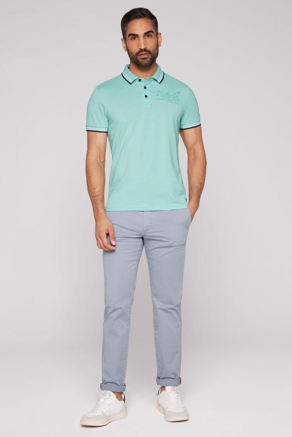 Poloshirt aus Pikee mit Two-Tone-Details