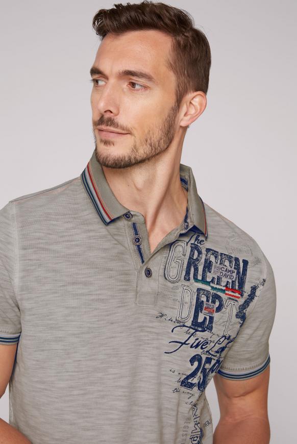 Poloshirt aus Pikee mit vielen Artworks