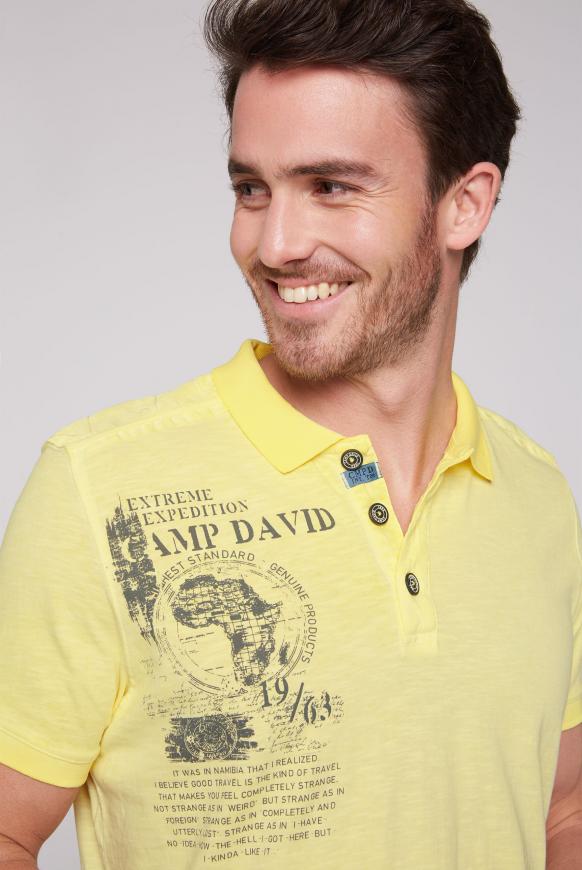 Poloshirt mit Schulter-Patches und Artworks