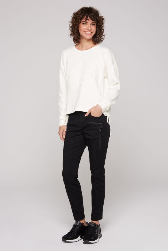 Pullover mit Prägedruck
