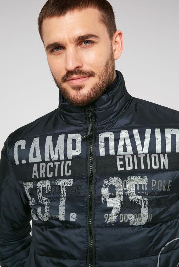 Stepp-Blouson mit Label-Applikationen
