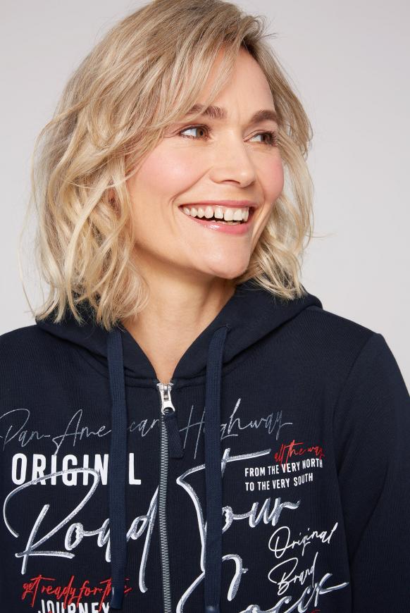 Sweatjacke mit Kapuze und Artwork