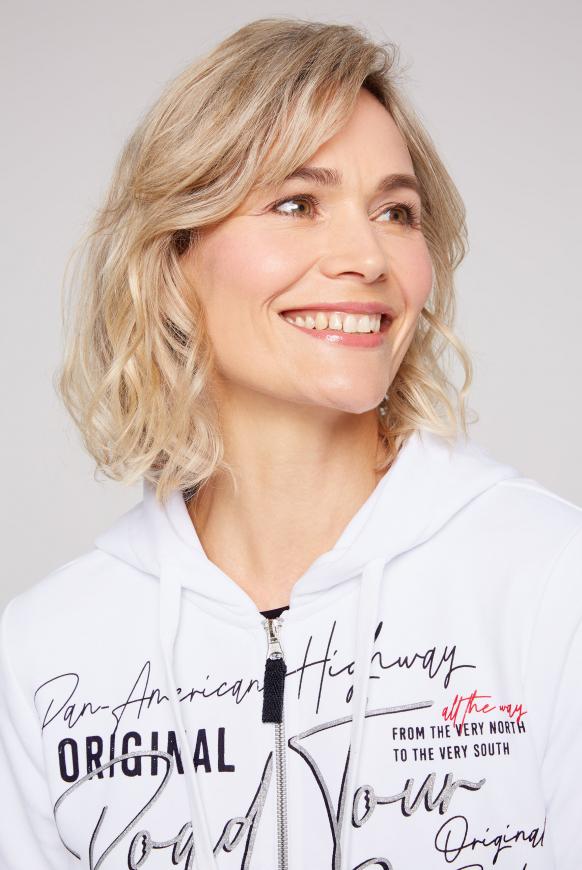 Sweatjacke mit Kapuze und Artwork