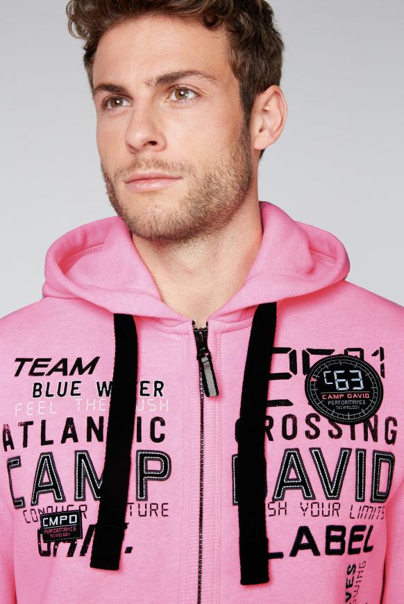 CAMP DAVID & SOCCX | Sweatjacke mit Kapuze und Logo ...