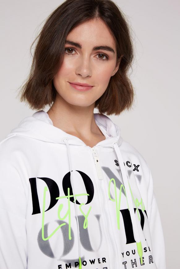 Sweatjacke mit Kapuze und Meshfutter