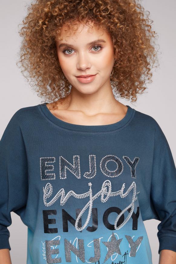 Sweatshirt Dip Dye mit kurzen Ärmeln