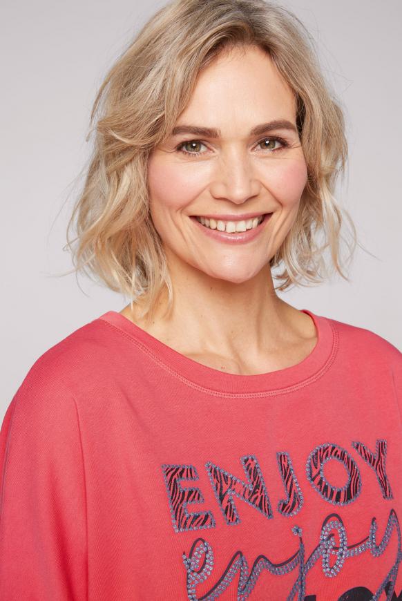 Sweatshirt Dip Dye mit kurzen Ärmeln