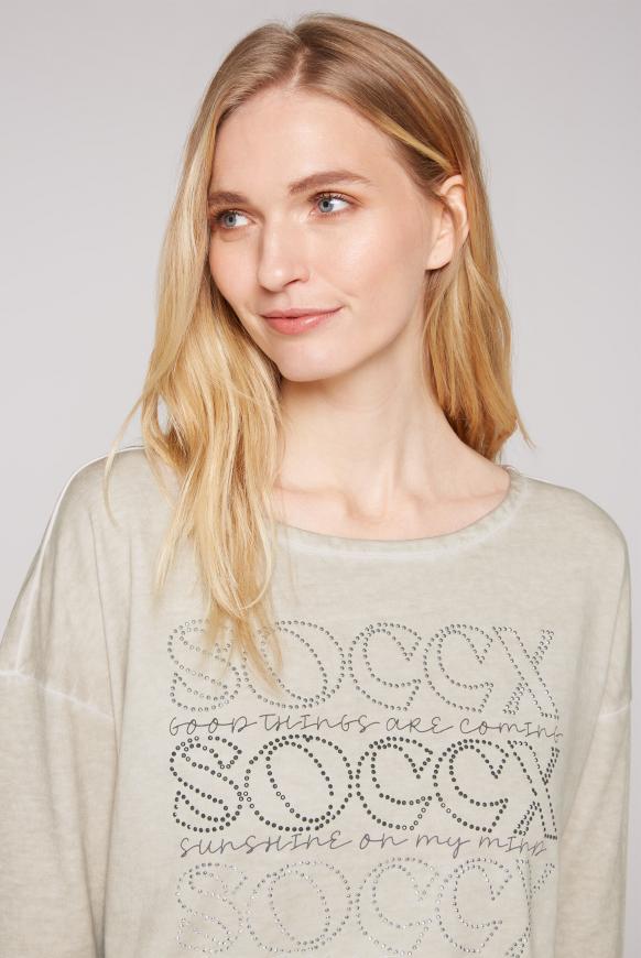 Sweatshirt mit 3/4-Arm und Artwork