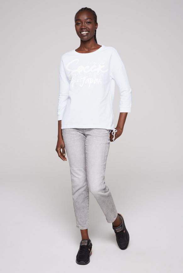 Sweatshirt mit 3/4-Arm und Pailletten-Logo