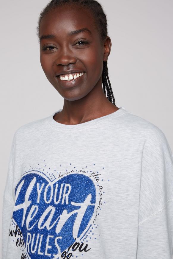 Sweatshirt mit Bindebandsaum