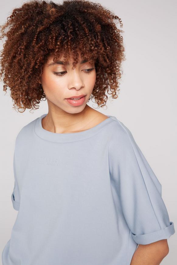 Sweatshirt mit tonigem 3D-Rubber-Print
