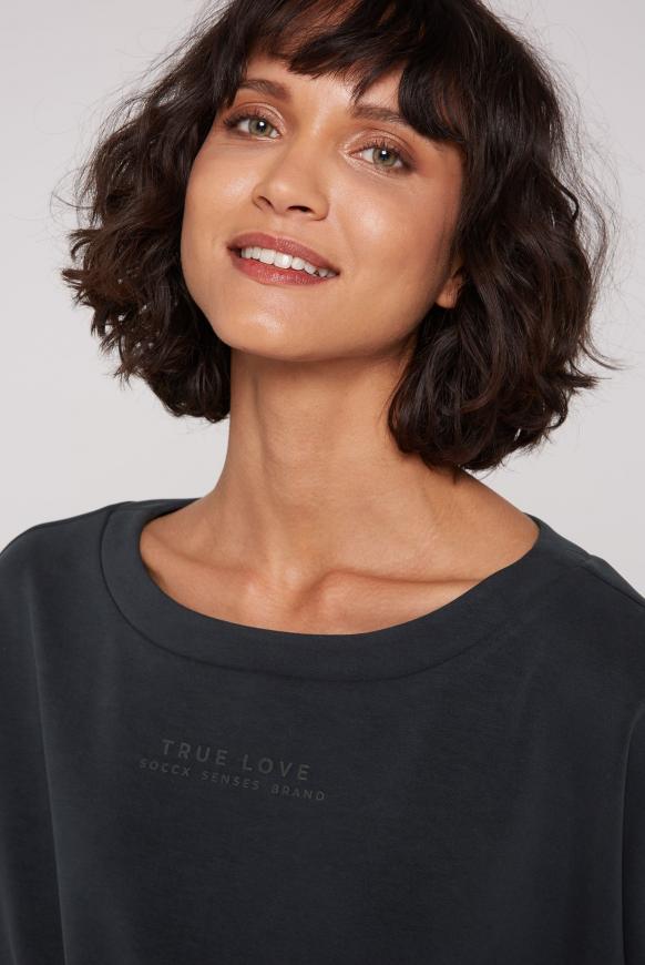 Sweatshirt mit tonigem 3D-Rubber-Print