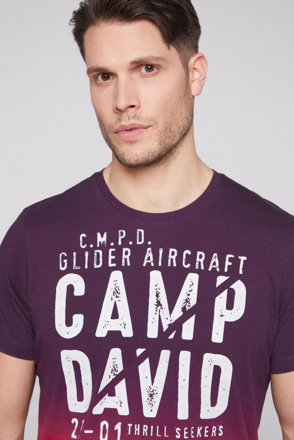 T-Shirt Dip Dye mit Logo Prints