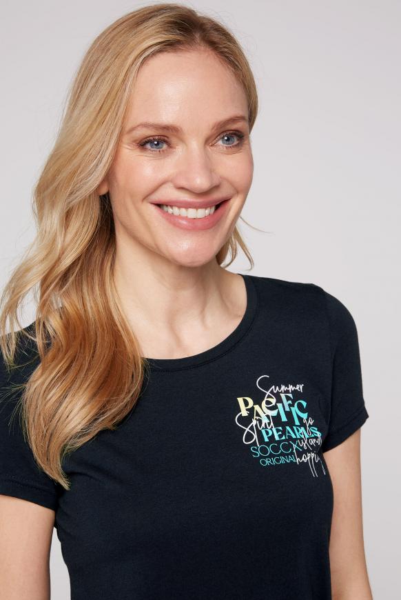T-Shirt-Kleid mit geripptem Taillenbund
