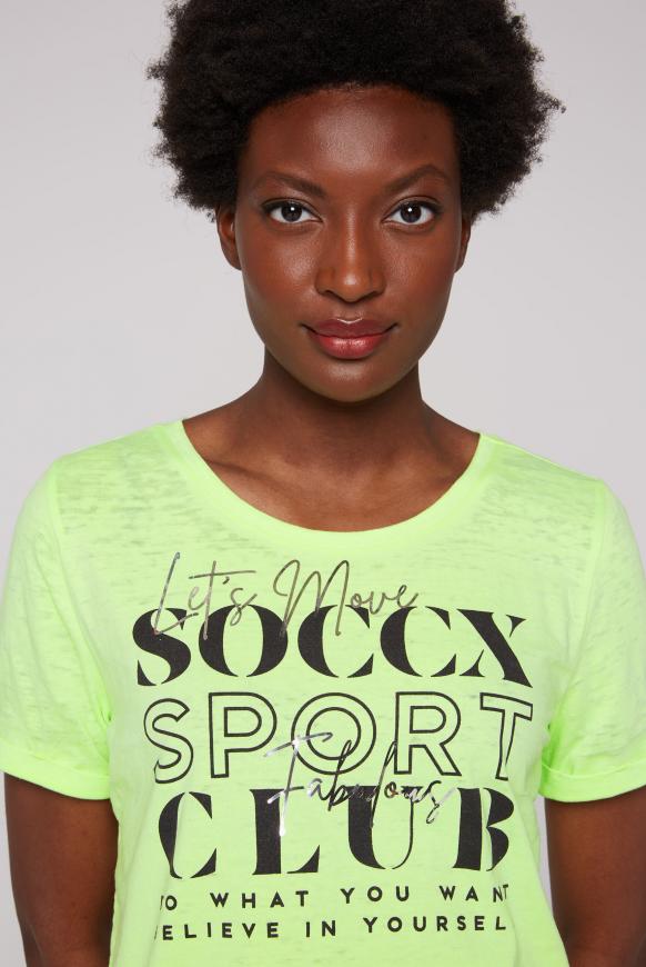 T-Shirt mit Ausbrenner-Effekten