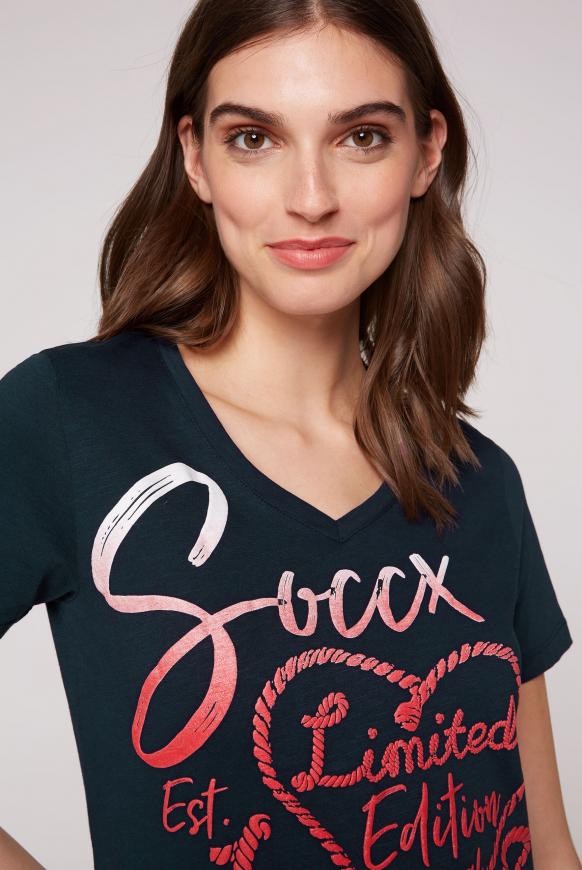 T-Shirt mit Glitter Puff Print
