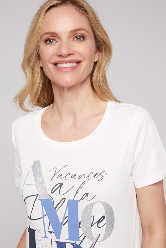 T-Shirt mit Glitzer-Artwork
