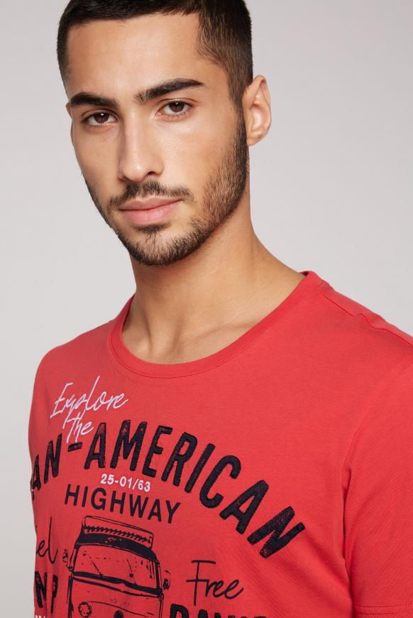 T-Shirt mit Label Prints und Stickereien