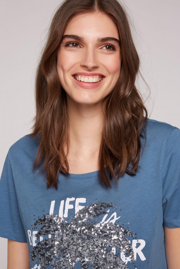 T-Shirt mit Pailletten-Artwork