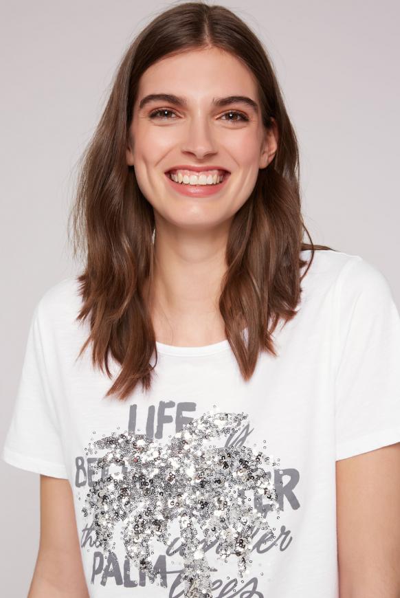 T-Shirt mit Pailletten-Artwork