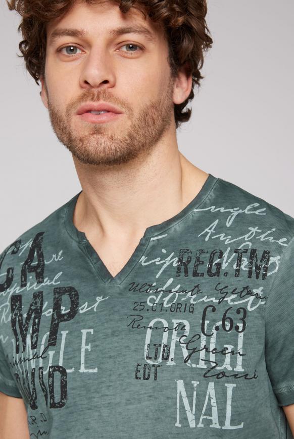 T-Shirt mit Used-Optik und Prints