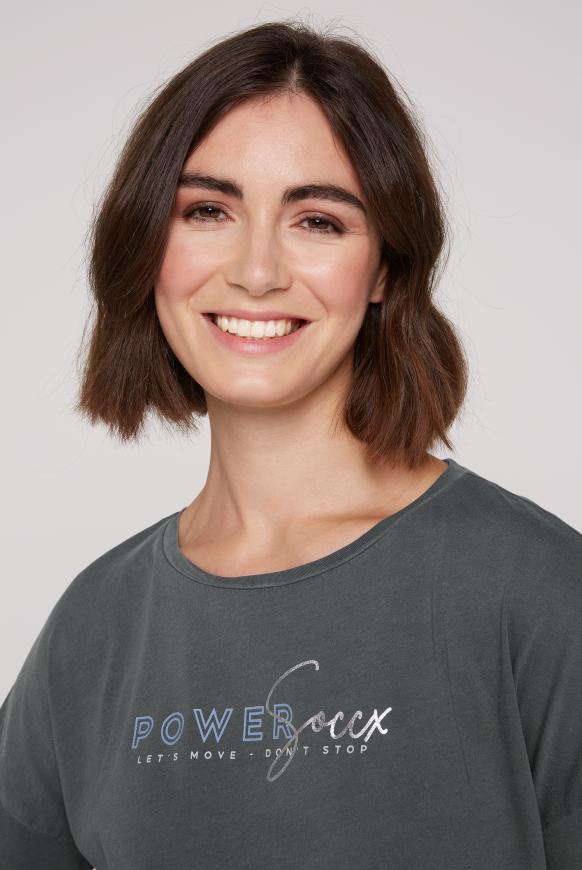 T-Shirt mit verstellbarem Gummizugsaum