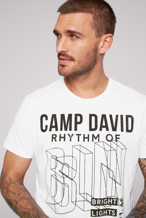 T-Shirt Rundhals mit Label Prints