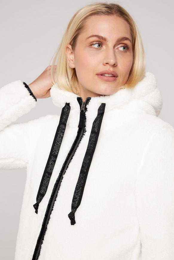 Teddyplüschjacke mit Kapuze