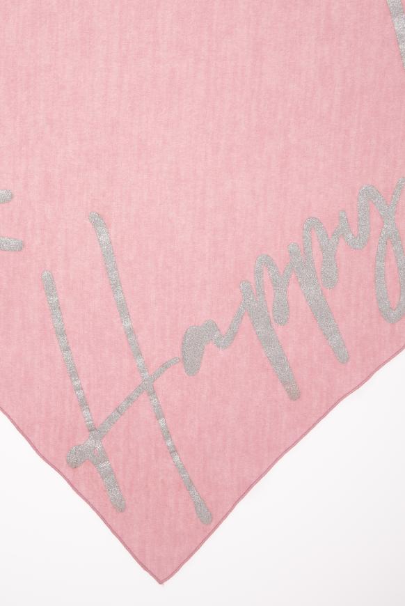 Triangle-Tuch aus Flauschstrick mit Print