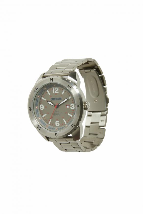 Uhr aus Edelstahl mit Gliederarmband